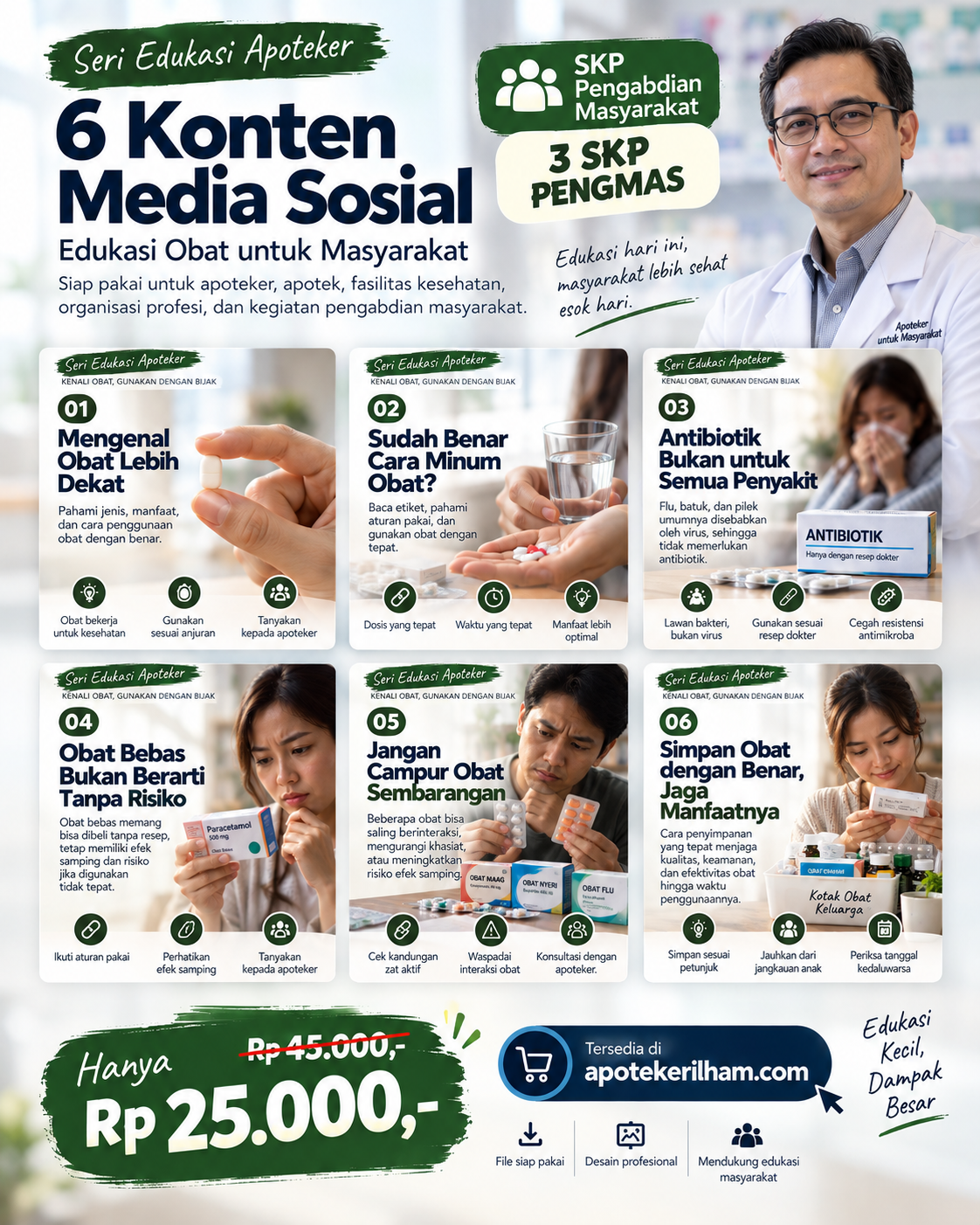 6 konten edukasi obat siap upload